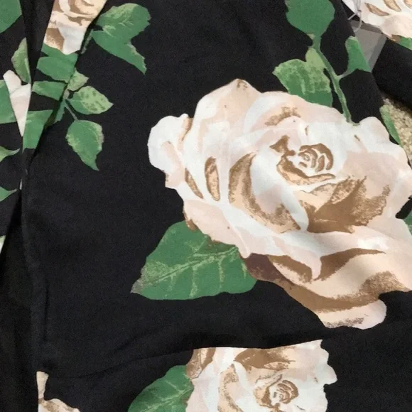 New! Forever 21 black floral large open light weight jacket. - Picture 6 of 11